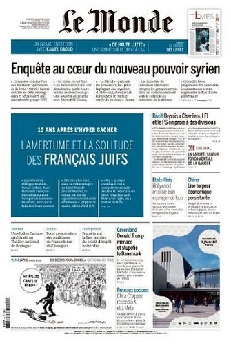 Le Monde du 10 Janvier 2025