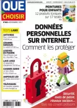 Que Choisir N°563 -Données personnelles sur internet - 2017